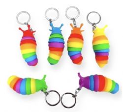 PORTE-CLÉS FIDGET LIMACE ARC-EN-CIEL (SLUG) ASST